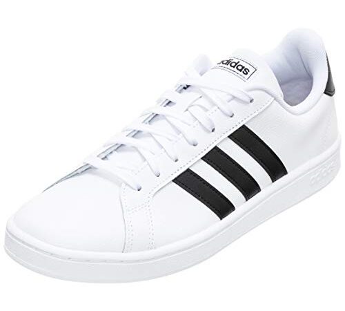 adidas Grand Court, Scarpe Sportive Uomo, Bianco (Cloud White/Core Black/Cloud White), 42 EU