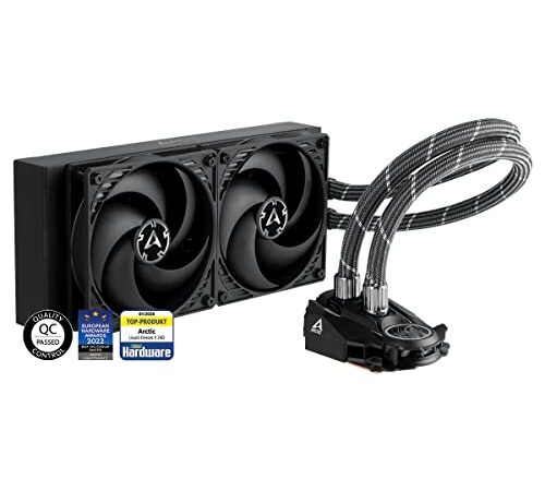 ARCTIC Liquid Freezer II 240 - Sistema di Raffreddamento ad Acqua per CPU All-in-One (AIO) Multi-Compatibile, Pompa Controllata tramite PWM, Ventola: 200-1800 RPM, LGA1700 compatibile