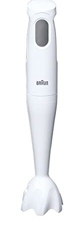 Braun Frullatore ad Immersione, Mixer MultiQuick 1 MQ 100 Dip, 450 W , con PowerBell per un Trito Omogeneo, Velocità One Touch Speed, Funzione Anti-Splash, Senza BPA, Bianco