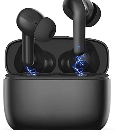 Cuffie Bluetooth 5.0,Cuffie in Ear Wireless con Bassi Immersivi,HD Microfoni,Auricolari Senza Fili IPX7 Impermeabile, 30 Ore di Riproduzione, Super Leggero Cuffiette Bluetooth Sport, per iOS & Android