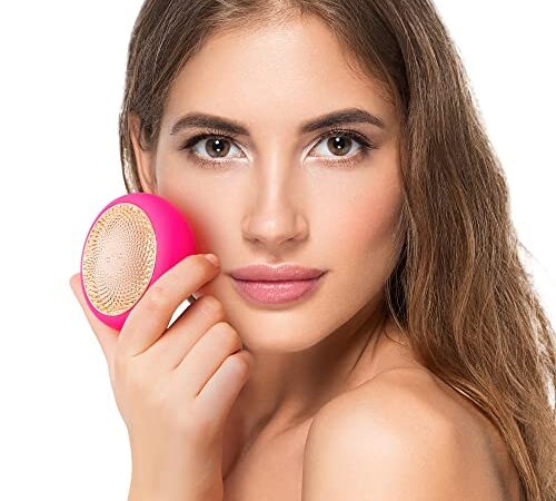 Foreo Ufo 2, Trattamento Maschera Led Viso, Trattamento Viso con Led A Spettro Completo, Termoterapia, Crioterapia, Massaggiatore Viso, Miglior Assorbimento dei Prodotti di Skincare, Fuchsia