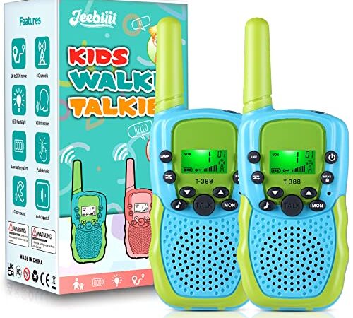 Giocattoli Bambino 3-12 Anni, Walkie-Talkie Bambini 8 Canali 3 KM Radio Giocattolo Con Torcia & LCD-Retroilluminata Schermo Giocattoli All'aperto al Coperto,Regali per 3-12 Ragazzi e Ragazza Bambina