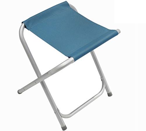 Homecall Sgabello pieghevole da campeggio in alluminio colore blu