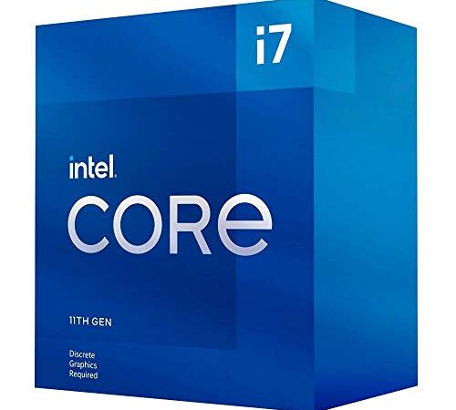 Intel, Core i7-11700F processore desktop di 11esima generazione (frequenza di base: 2,5 GHz. Tuboboost: 4,8 GHz, 8 core, LGA1200) BX8070811700F.