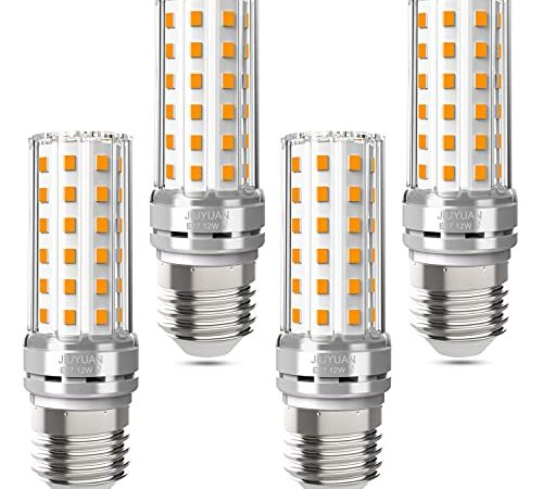 Lampadina LED E27 12W e27 lampade led Lampadine LED E27 Luce Calda 2700K Bianca Calda 1450lm Lampadina E27 LED Mais lampadine Small Edison Screw Equivalente a 100W incandescenza- 4 pezzi