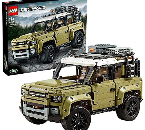 LEGO 42110 Technic Land Rover Defender, Modellino Auto da Costruire di Jeep Fuoristrada, Giochi per Bambini e Bambine, Idee Regalo Adulti da Collezione