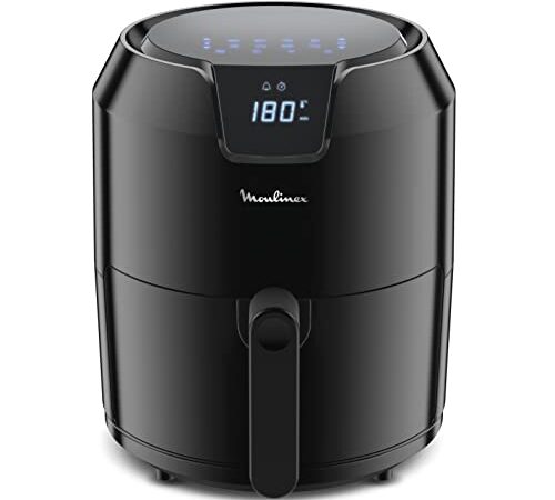 Moulinex EZ4018 Easy Fry Deluxe Friggitrice ad Aria Calda 4,2 Litri, 1500W, Friggitrice Senza Olio con 8 Modalità Preimpostate, Capacità XL fino a 6 Persone, da 80° a 200° C, Air Fryer Multifunzione