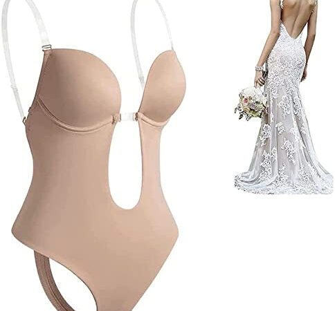 NP Donna Backless Profondo Scollo a V Body Strapless Shapewear Body Shaping Bodysuit Riposo Addominale Vie Vita Modellante