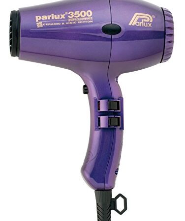 Parlux Asciugacapelli Professionale, Phon Supercompact Cer & Ion 3500, Viola - 898 Gr.