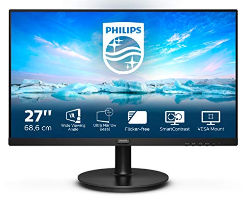 Philips 271V8L - Monitor FHD da 27 pollici, AdaptiveSync (1920 x 1080, 75 Hz, VGA, HDMI), colore: Nero