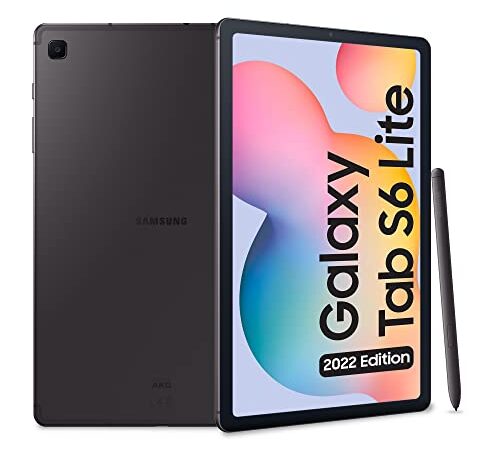 Samsung Galaxy Tab S6 Lite (2022), S Pen, Tablet, 10.4 Pollici Touchscreen LCD TFT, Wi-Fi, RAM 4 GB, 128 GB espandibili, Batteria 7040 mAh, Tablet Android 12 Oxford Gray [Versione italiana] 2022