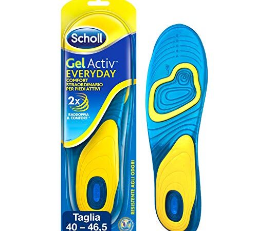 Scholl Solette Scarpe Quotidiane Gel Activ Everyday per Uomo, 40-46.5 EU, 1 Paio