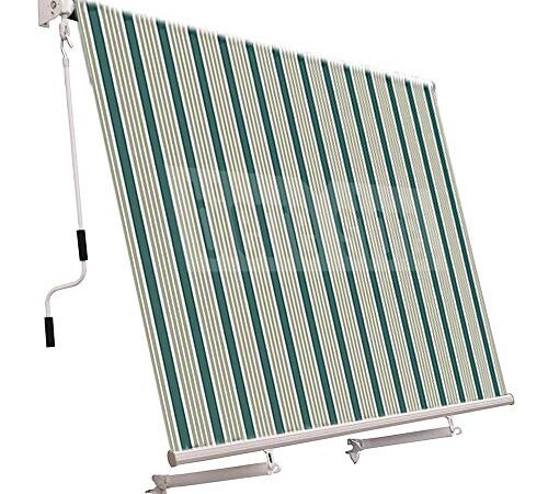 Tenda da Sole a Caduta 300x250cm Bracci Regolabili Tessuto Impermeabile Esterno