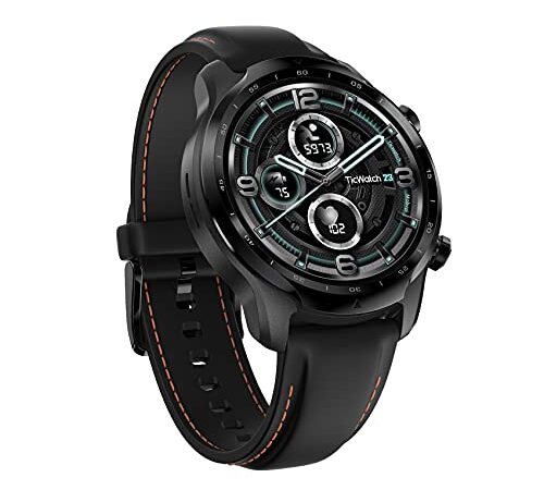 TicWatch Pro 3 GPS Smartwatch Unisex, Wear OS by Google, Display a doppio strato 2.0, Batteria a lunga durata, Nero (Shadow Black)