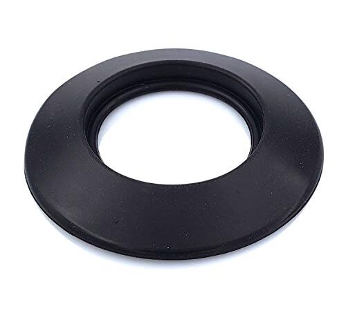 TYGERIX Rosone Coprimuro in Silicone Nero da 80 mm | Rosetta Flessibile per Copertura Tubi di Caldaie Stufe e Qualsiasi Impianto | Resiste fino a 1000°C | Materiale Certificato