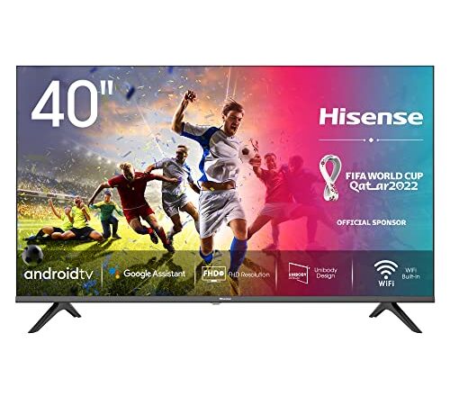 Hisense 40AE5600FA Smart TV Android, LED FULL HD 40", Design Slim, USB Media Player, Tuner DVB-T2/S2 HEVC Main10, Bluetooth