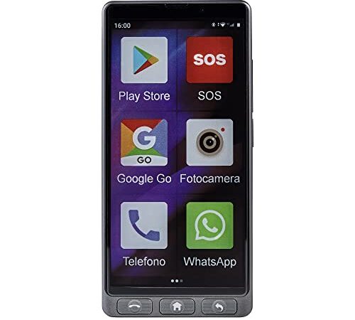 SAIET STS600 MAX Cellulare Smart Senior Per Anziani Tasti Grandi E Lettere Grandi Con Display Gigante LCD 6.0" (STS600 MAX 6")