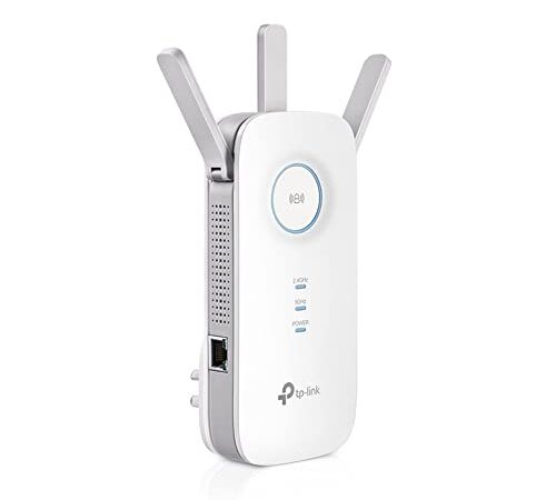 TP-Link RE450 Ripetitore WiFi Wireless, Velocità Dual Band AC1750Mbps, WiFi Extender e Access Point, Compatibile con Modem Router WiFi, 1 Porta Gigabit, Tecnologia TP-Link OneMesh, Bianco