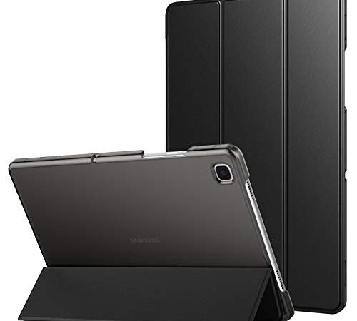 MoKo Custodia Protettiva Compatibile con Samsung Galaxy Tab A7 10.4" 2020 SM-T500/T505/T507, Retro Rigido Ultra Sottile Leggero, Custodia in Tre-Ante, Avvio/Arresto Automatico, Nero