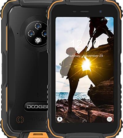 DOOGEE Rugged Smartphone [2022] S35T, 3 GB + 64 GB (espandibile a 256 GB) Android 11, batteria 4350 mAh, 13 MP + 5 MP, doppia SIM 4G IP68 Smartphone robusto impermeabile, GPS, Face ID