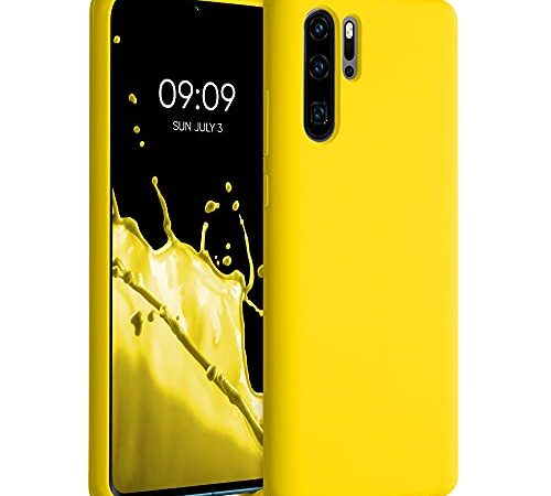 kwmobile Custodia Compatibile con Huawei P30 Pro - Cover in Silicone TPU - Back Case per Smartphone - Protezione Gommata giallo radiante