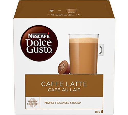 NESCAFÉ DOLCE GUSTO CaffeLatte Caffè con Latte, 3 Confezioni da 16 capsule (48 capsule)