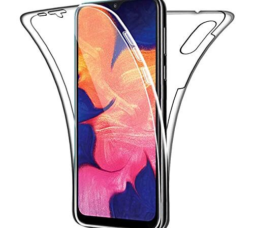 NewTop Cover Compatibile per Samsung Galaxy A10, Custodia Crystal Case TPU PC Protezione 360° Fronte Retro Full Body