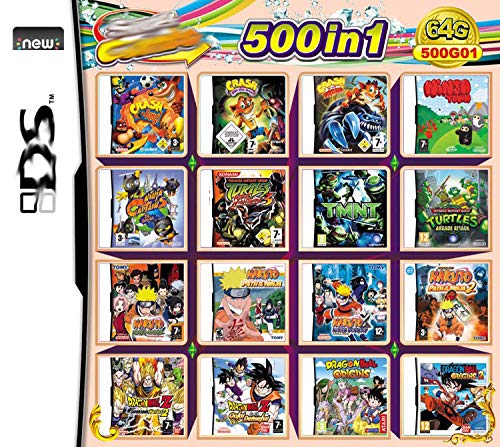 500 in 1 Gioco Super Combo Cartridge, Game Card per DS NDS NDSL NDSi 3DS 2DS XL