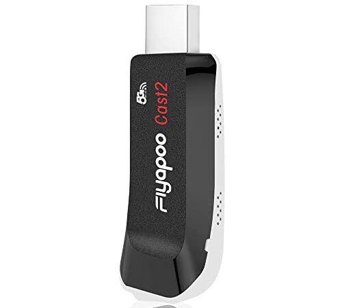 FIYAPOO Miracast Dongle 4K & 5G Wireless Wi-Fi HDMI Dongle Streaming per iPhone/iPad/Android/iOS/Window/Mac OS, laptop, tablet, PC a HDTV/monitor/proiettore (supporta Miracast, DLNA, Airplay)