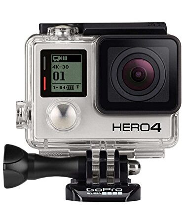 GoPro CHDHX-401-DE HERO4 Black Edition Adventure Videocamera 12 MP, 4K/30 fps, 1080p/120 fps, Wi-Fi, Bluetooth, Versione in Inglese/Tedesco